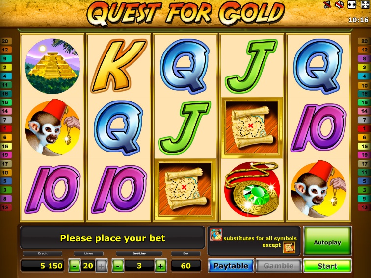 gioca quest for gold