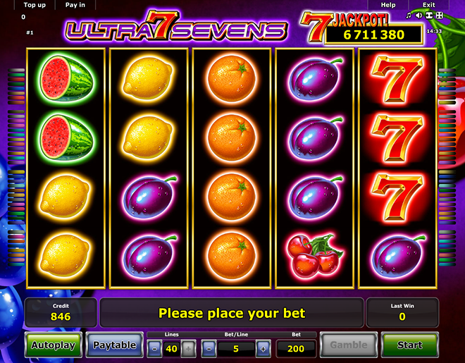 Ultra Sevens gioco